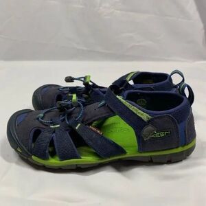 Keen Seacamp II CNX Big Kids' Boys Sandals Size 5 Blue Green Hiking Waterproof